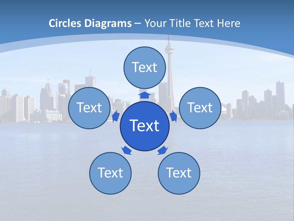 Metropolis Urban Toronto Tower PowerPoint Template