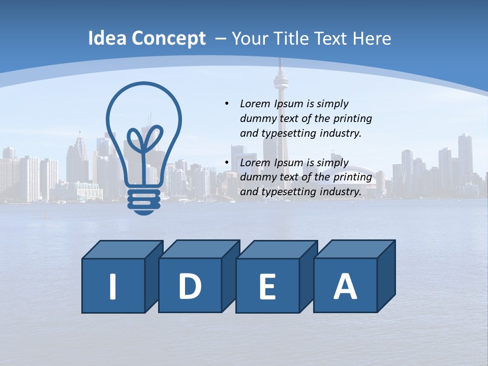 Metropolis Urban Toronto Tower PowerPoint Template