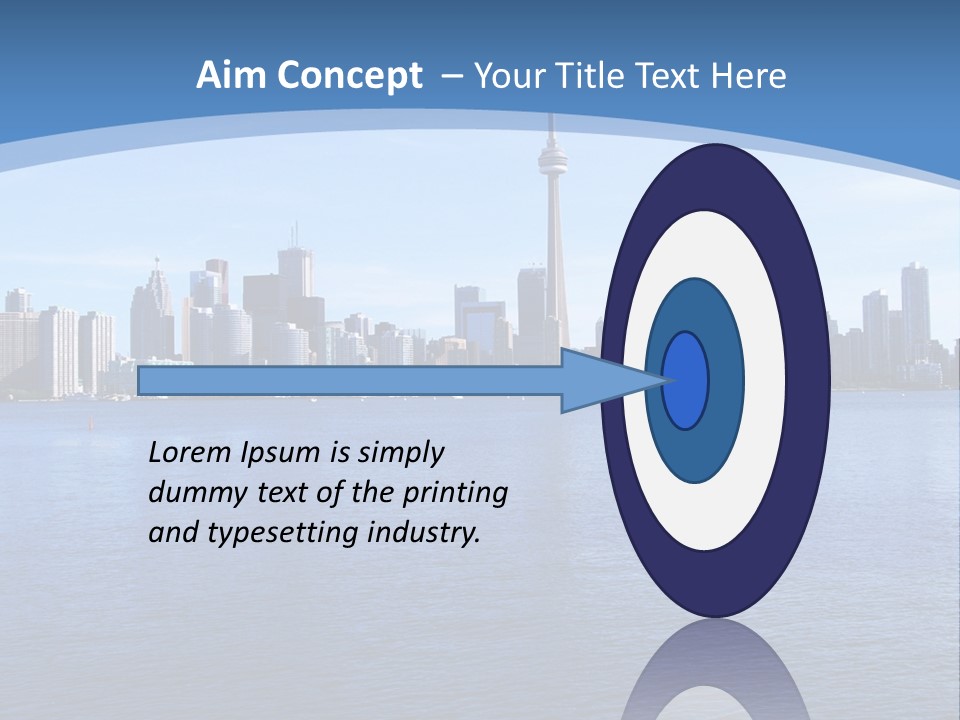 Metropolis Urban Toronto Tower PowerPoint Template