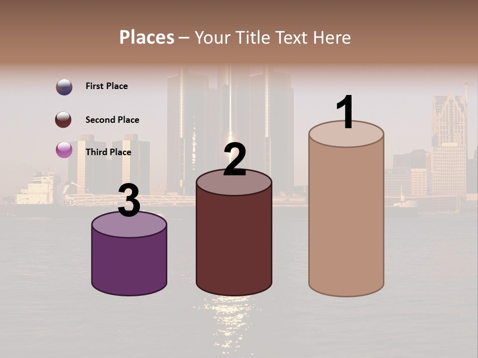 Skyscraper Scenic Sunrise PowerPoint Template