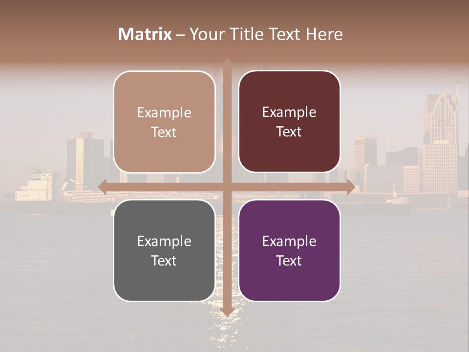 Skyscraper Scenic Sunrise PowerPoint Template