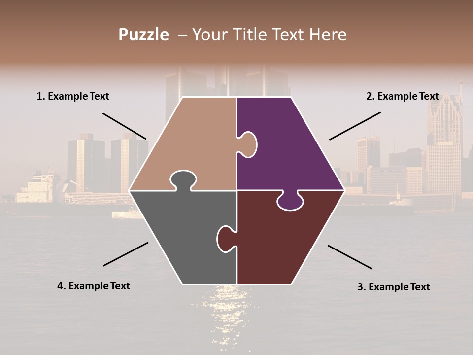 Skyscraper Scenic Sunrise PowerPoint Template