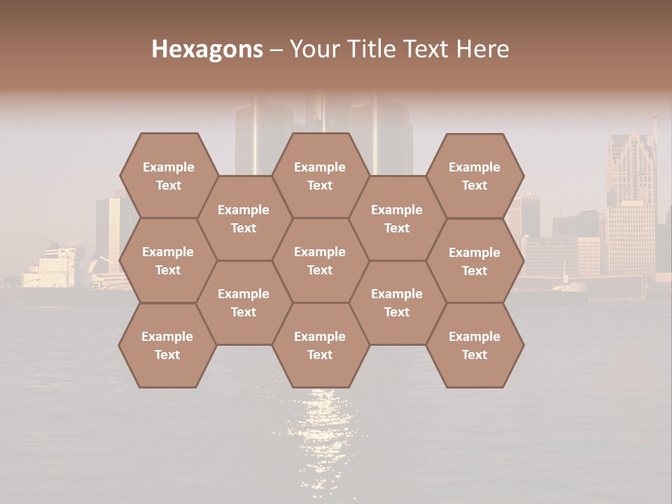 Skyscraper Scenic Sunrise PowerPoint Template