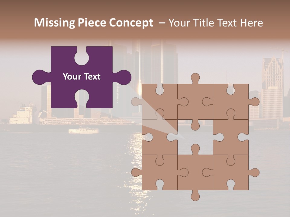 Skyscraper Scenic Sunrise PowerPoint Template