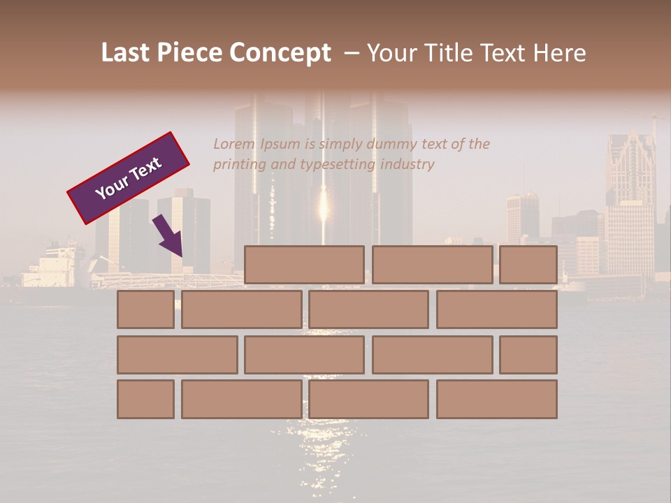 Skyscraper Scenic Sunrise PowerPoint Template