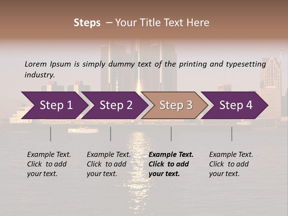 Skyscraper Scenic Sunrise PowerPoint Template
