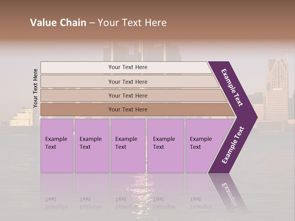 Skyscraper Scenic Sunrise PowerPoint Template