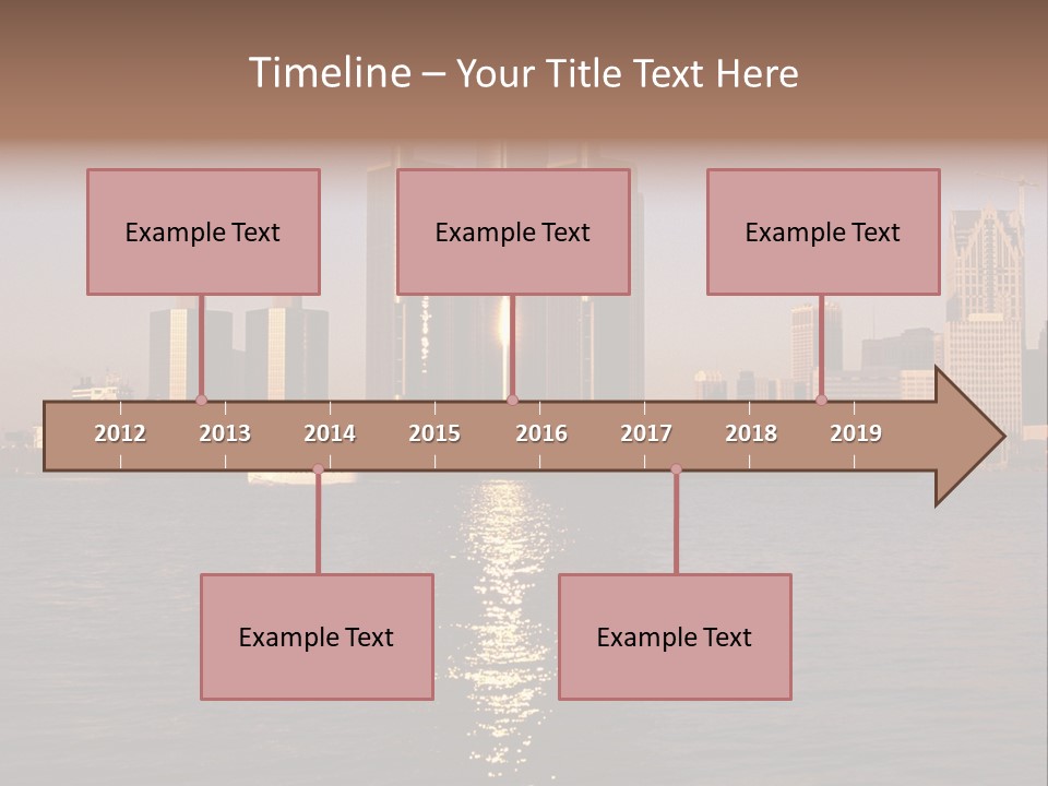 Skyscraper Scenic Sunrise PowerPoint Template