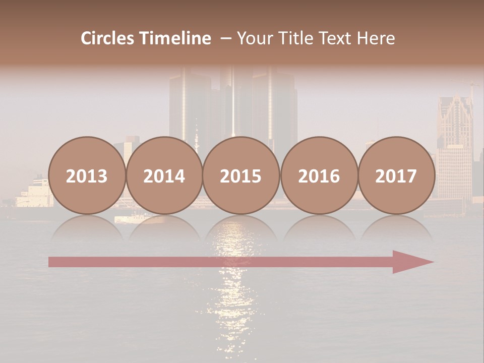 Skyscraper Scenic Sunrise PowerPoint Template