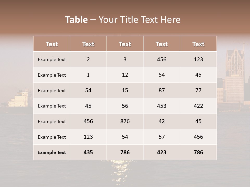 Skyscraper Scenic Sunrise PowerPoint Template