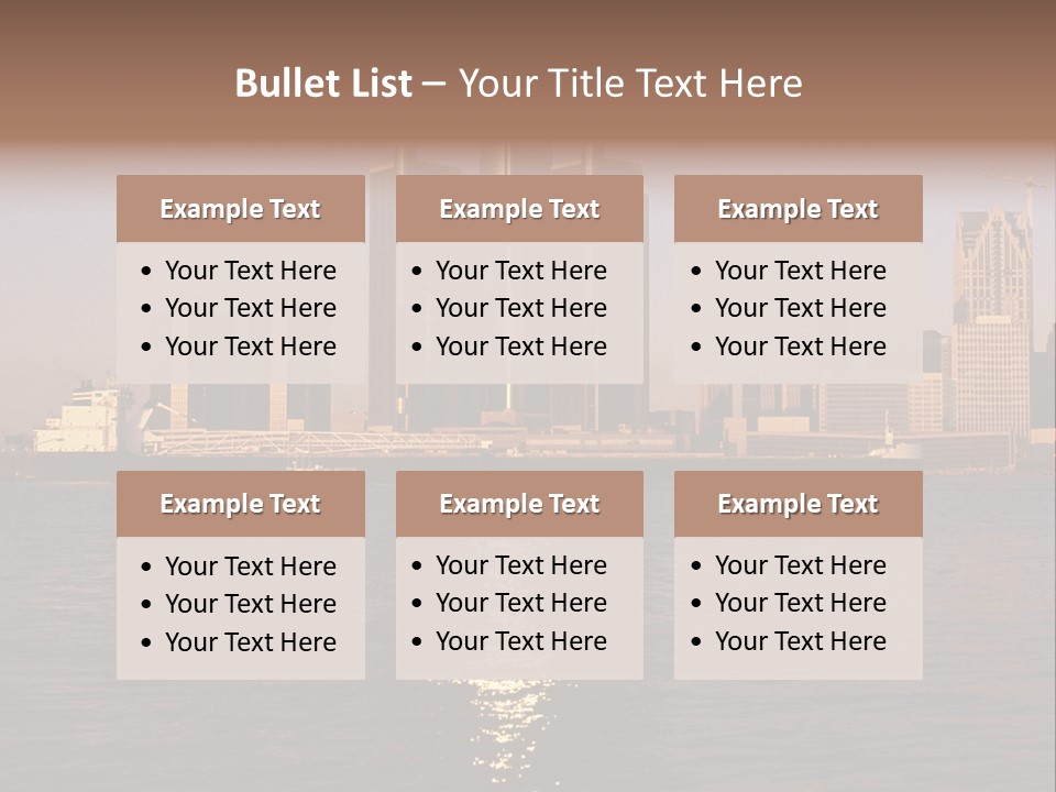 Skyscraper Scenic Sunrise PowerPoint Template