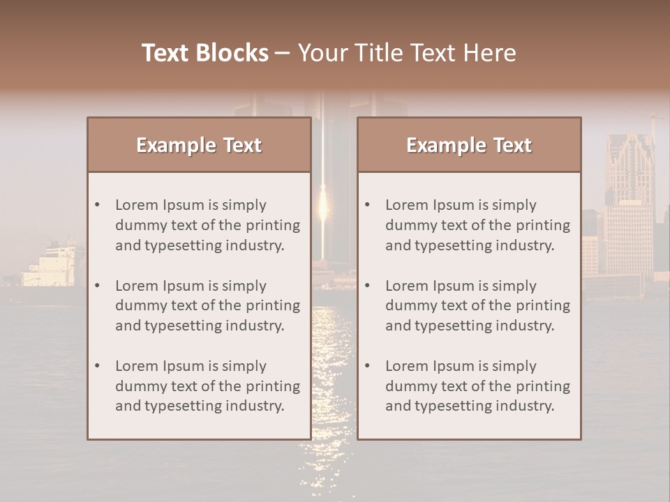 Skyscraper Scenic Sunrise PowerPoint Template