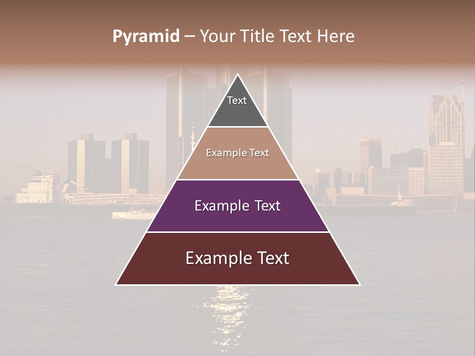 Skyscraper Scenic Sunrise PowerPoint Template
