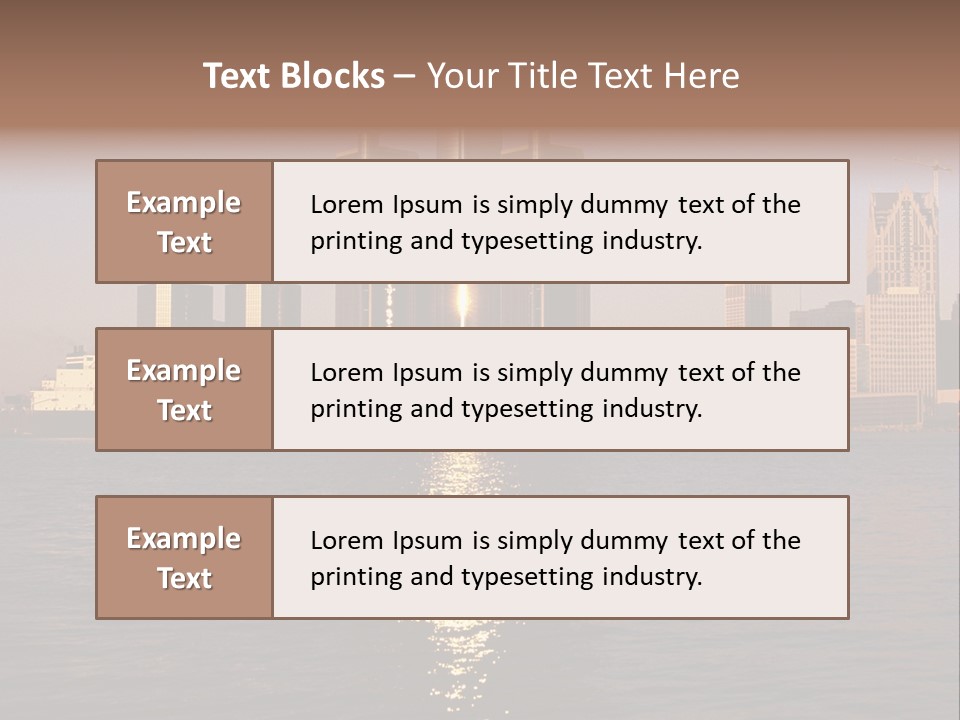 Skyscraper Scenic Sunrise PowerPoint Template