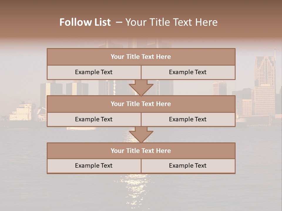 Skyscraper Scenic Sunrise PowerPoint Template