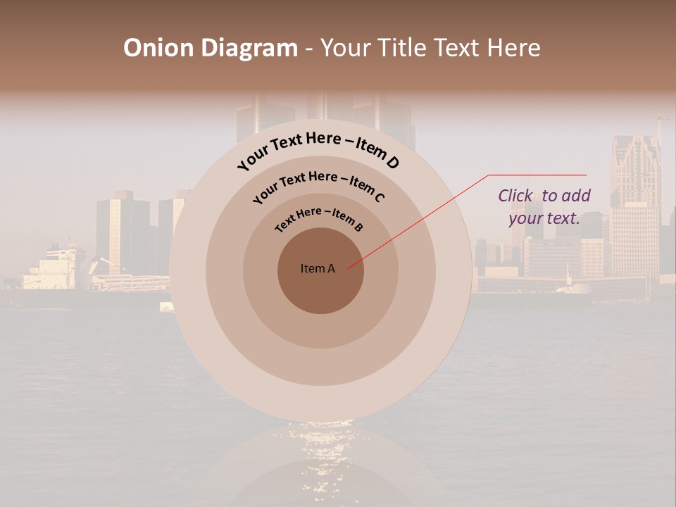 Skyscraper Scenic Sunrise PowerPoint Template
