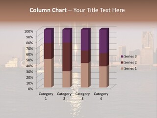 Skyscraper Scenic Sunrise PowerPoint Template