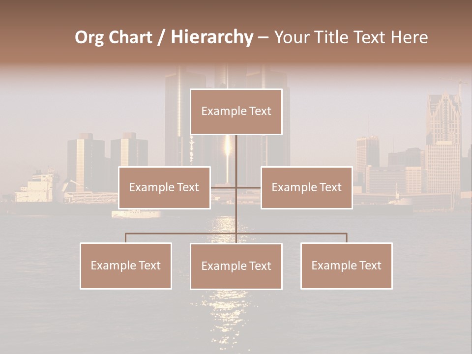 Skyscraper Scenic Sunrise PowerPoint Template
