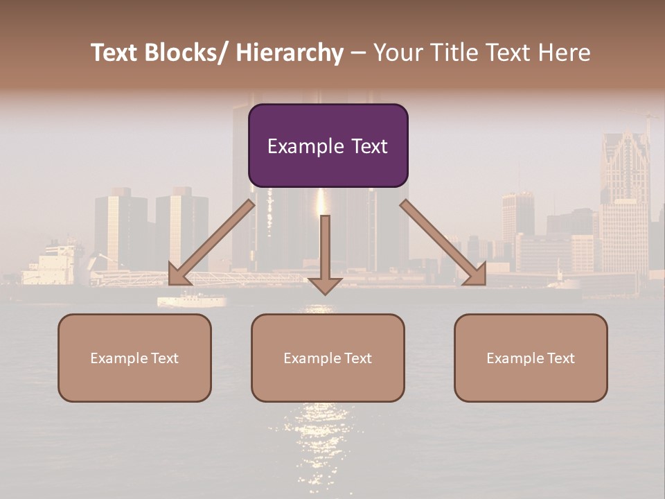 Skyscraper Scenic Sunrise PowerPoint Template