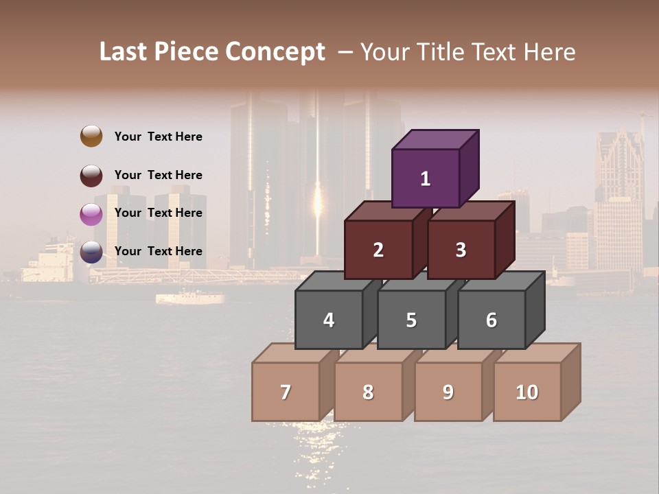 Skyscraper Scenic Sunrise PowerPoint Template