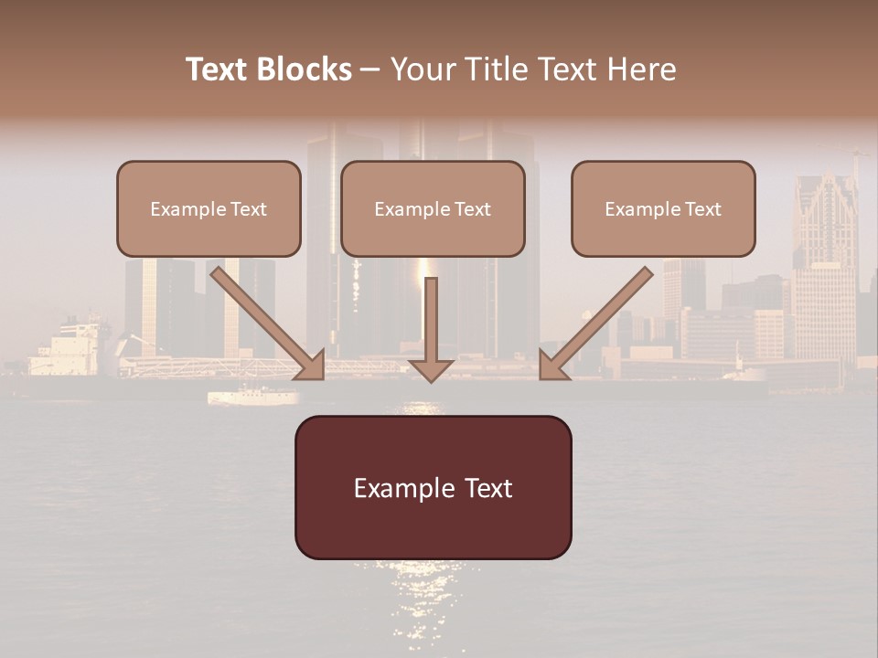 Skyscraper Scenic Sunrise PowerPoint Template
