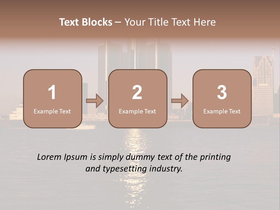 Skyscraper Scenic Sunrise PowerPoint Template