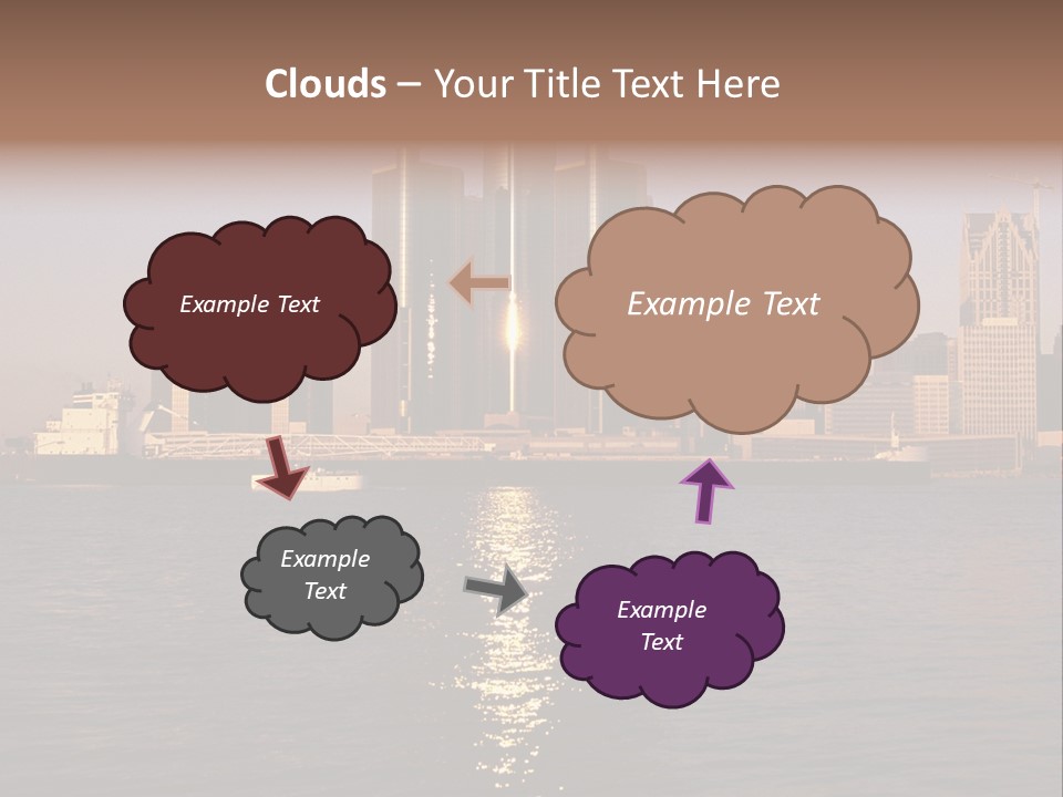 Skyscraper Scenic Sunrise PowerPoint Template