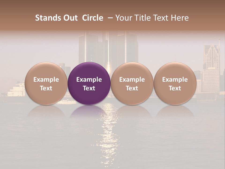 Skyscraper Scenic Sunrise PowerPoint Template