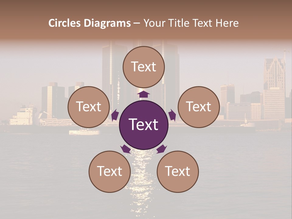 Skyscraper Scenic Sunrise PowerPoint Template