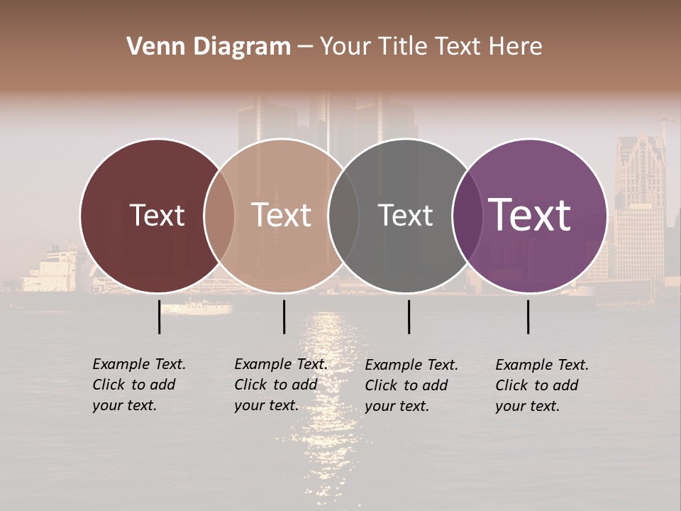 Skyscraper Scenic Sunrise PowerPoint Template