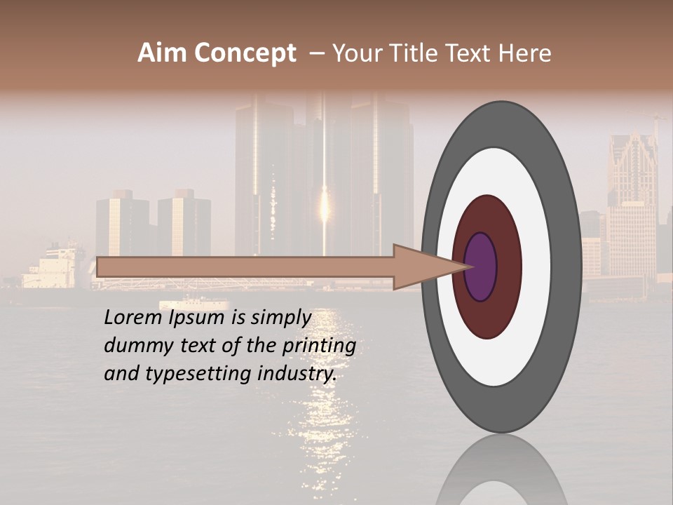 Skyscraper Scenic Sunrise PowerPoint Template