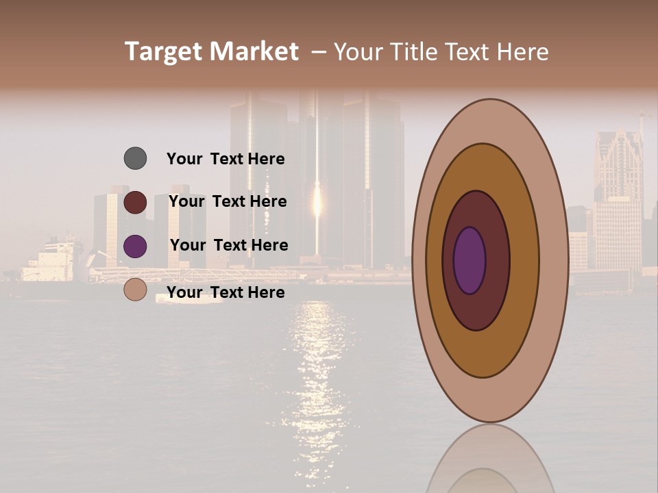 Skyscraper Scenic Sunrise PowerPoint Template