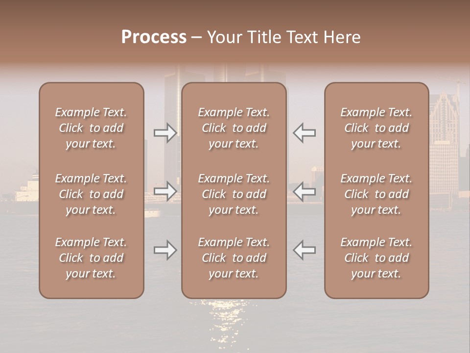 Skyscraper Scenic Sunrise PowerPoint Template