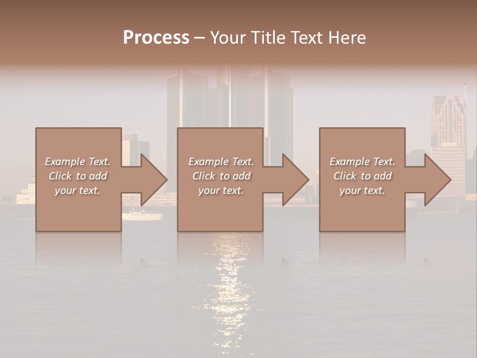 Skyscraper Scenic Sunrise PowerPoint Template