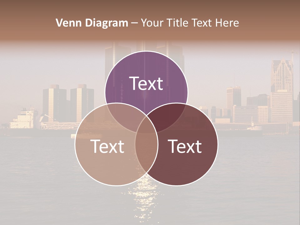 Skyscraper Scenic Sunrise PowerPoint Template