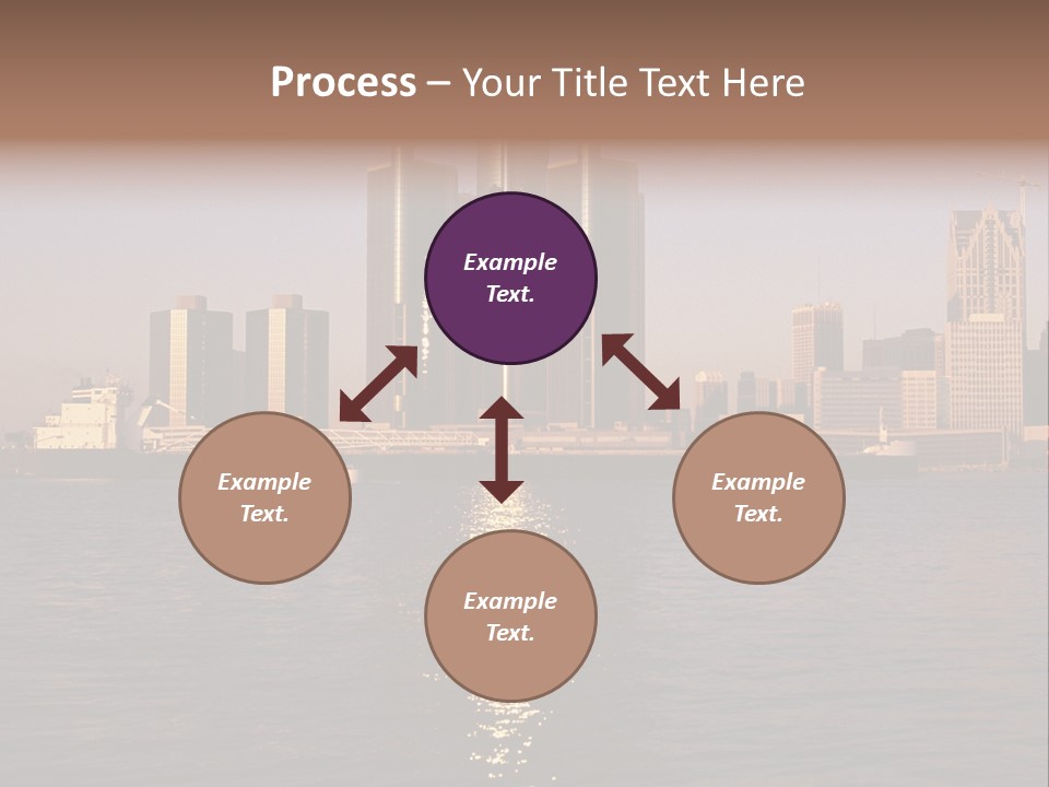 Skyscraper Scenic Sunrise PowerPoint Template