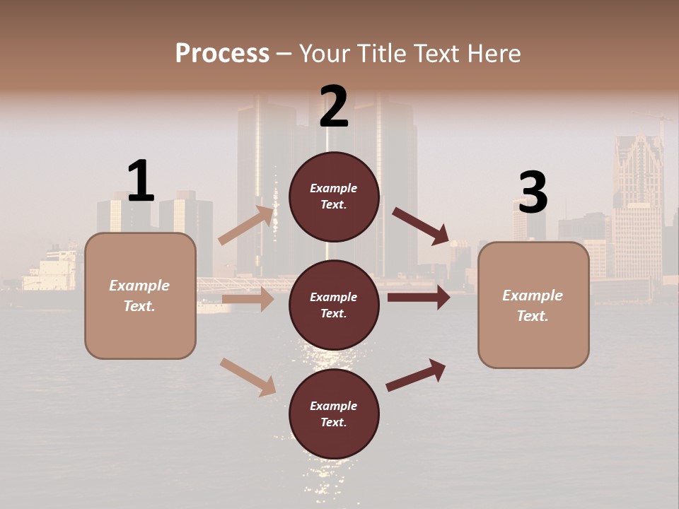 Skyscraper Scenic Sunrise PowerPoint Template