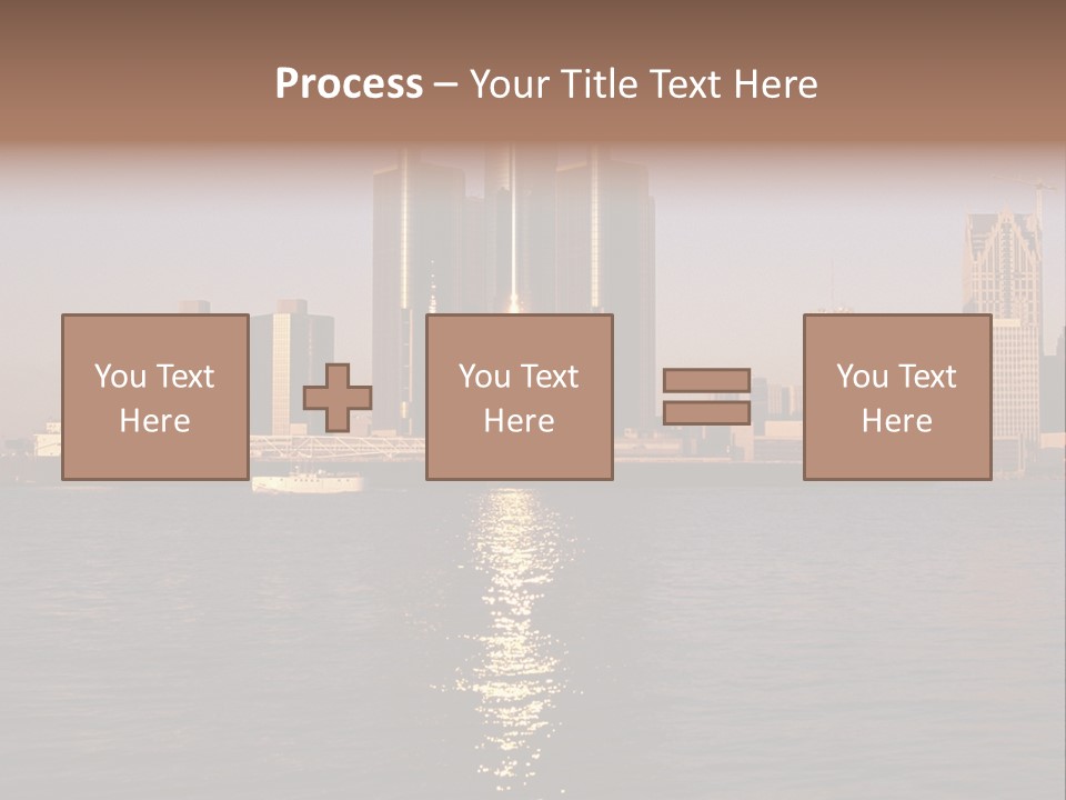 Skyscraper Scenic Sunrise PowerPoint Template