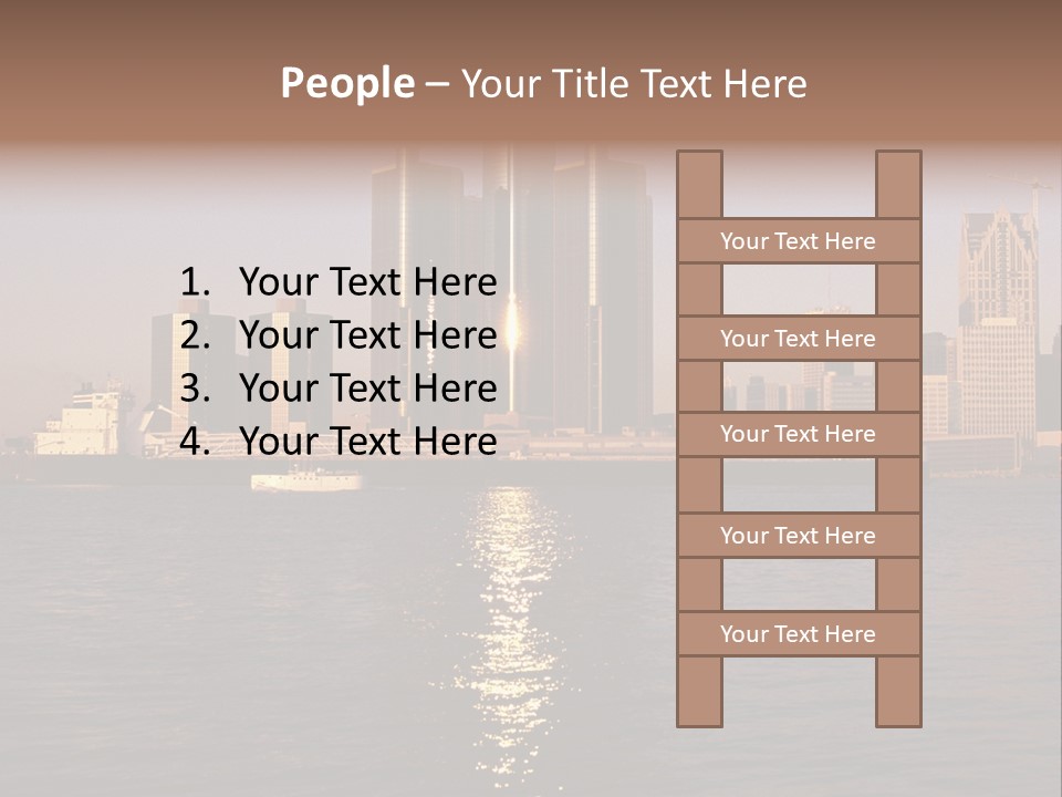 Skyscraper Scenic Sunrise PowerPoint Template