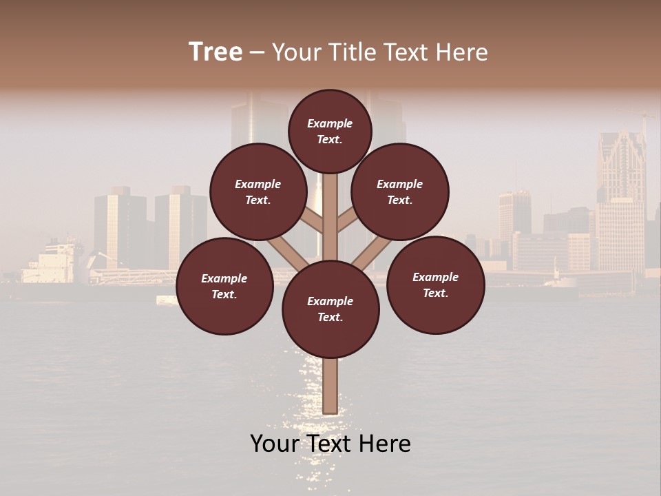 Skyscraper Scenic Sunrise PowerPoint Template