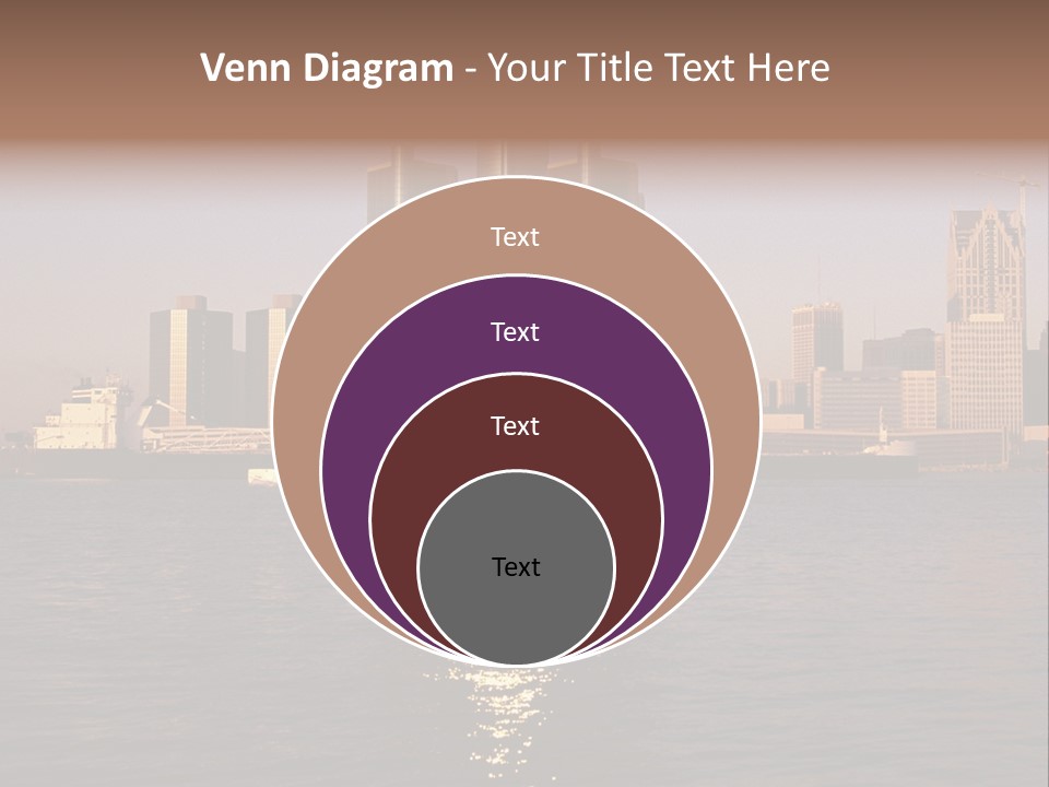 Skyscraper Scenic Sunrise PowerPoint Template