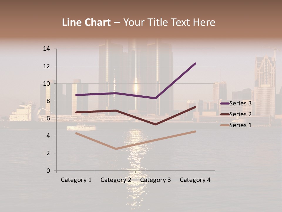 Skyscraper Scenic Sunrise PowerPoint Template