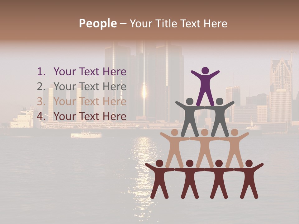 Skyscraper Scenic Sunrise PowerPoint Template