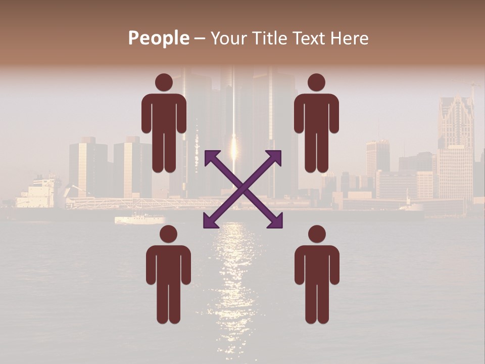 Skyscraper Scenic Sunrise PowerPoint Template