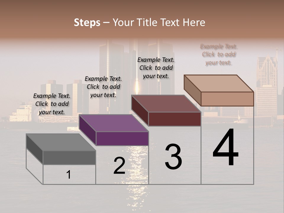 Skyscraper Scenic Sunrise PowerPoint Template