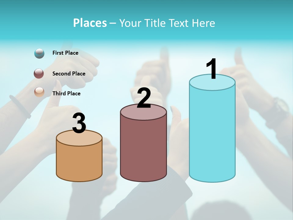 A Group Of People Giving Thumbs Up PowerPoint Template