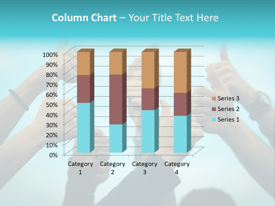 A Group Of People Giving Thumbs Up PowerPoint Template