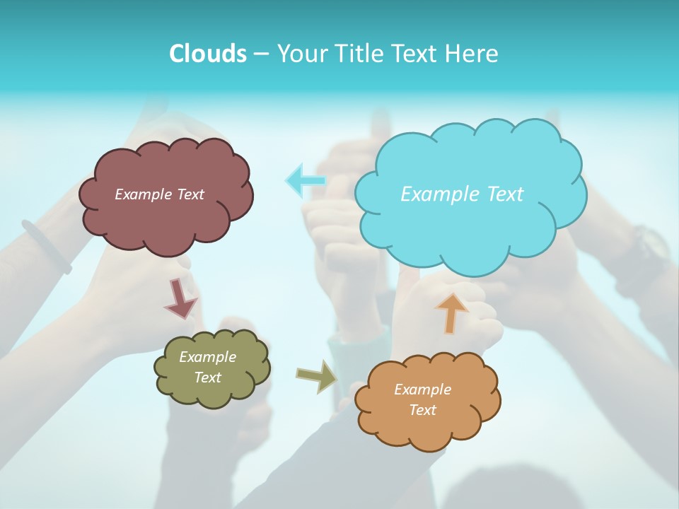 A Group Of People Giving Thumbs Up PowerPoint Template