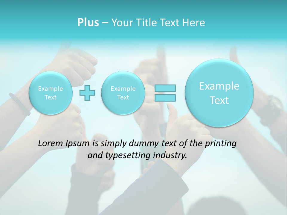 A Group Of People Giving Thumbs Up PowerPoint Template