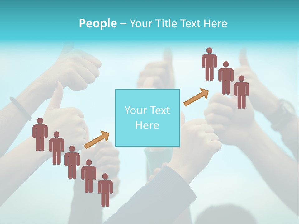 A Group Of People Giving Thumbs Up PowerPoint Template